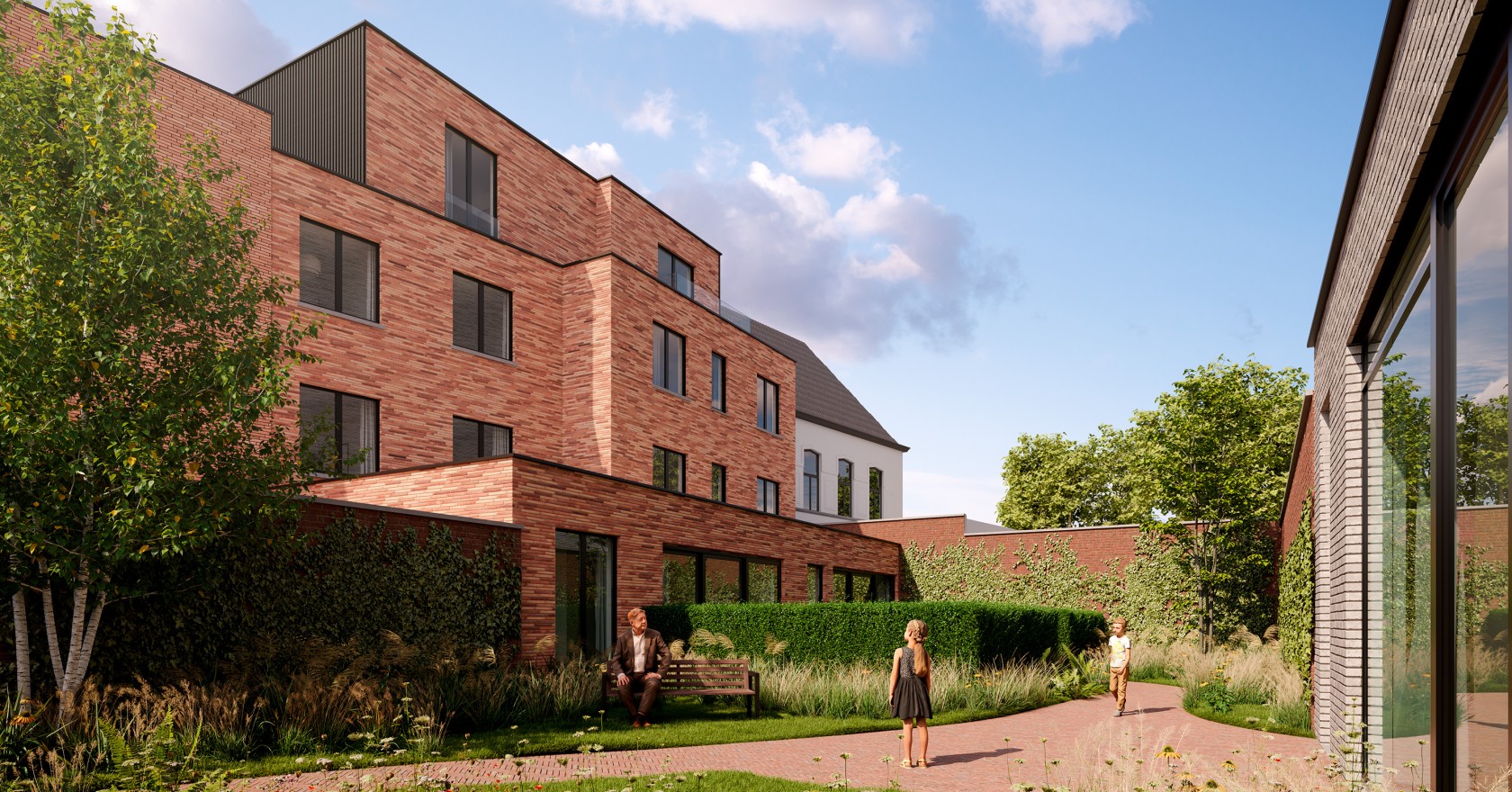 Tragelhof Zelzate binnenplein 3D